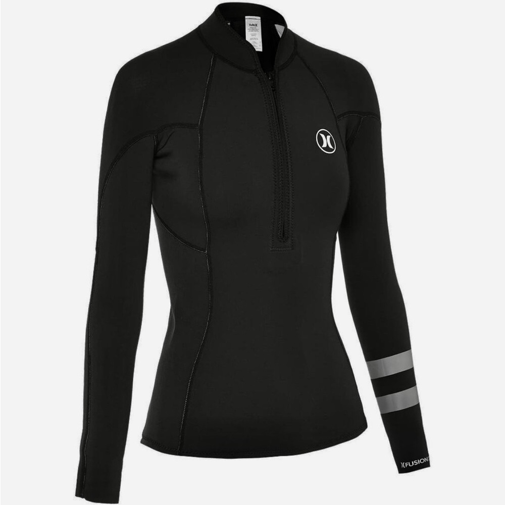 NWT Hurley Women's Fusion Surf Wetsuit Jacket in Size XL Black